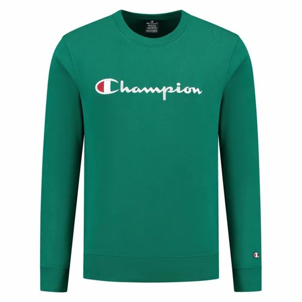 Herren Sweater ohne Kapuze Champion Crewneck grün