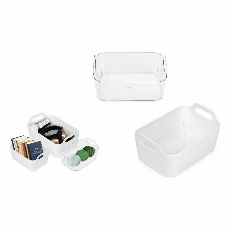 Multi-purpose basket Confortime White 24 x 16,7 x 11,2 cm (18 Units)