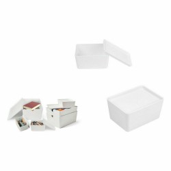 Stapelbare Organizer-Box Confortime mit Deckel 17,5 x 13 x 8,5 cm (12 Stück)