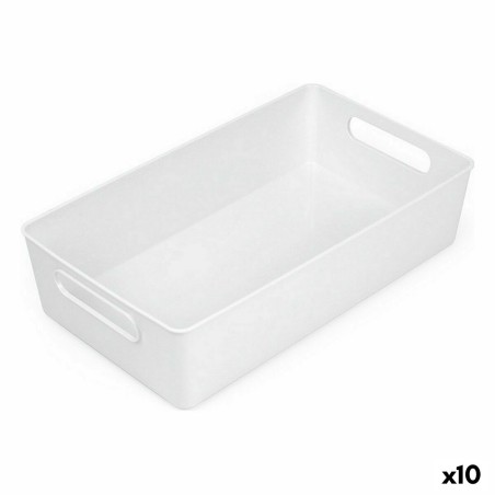 Panier Multi-usages Confortime Blanc 38 x 22 x 9,5 cm (10 Unités)