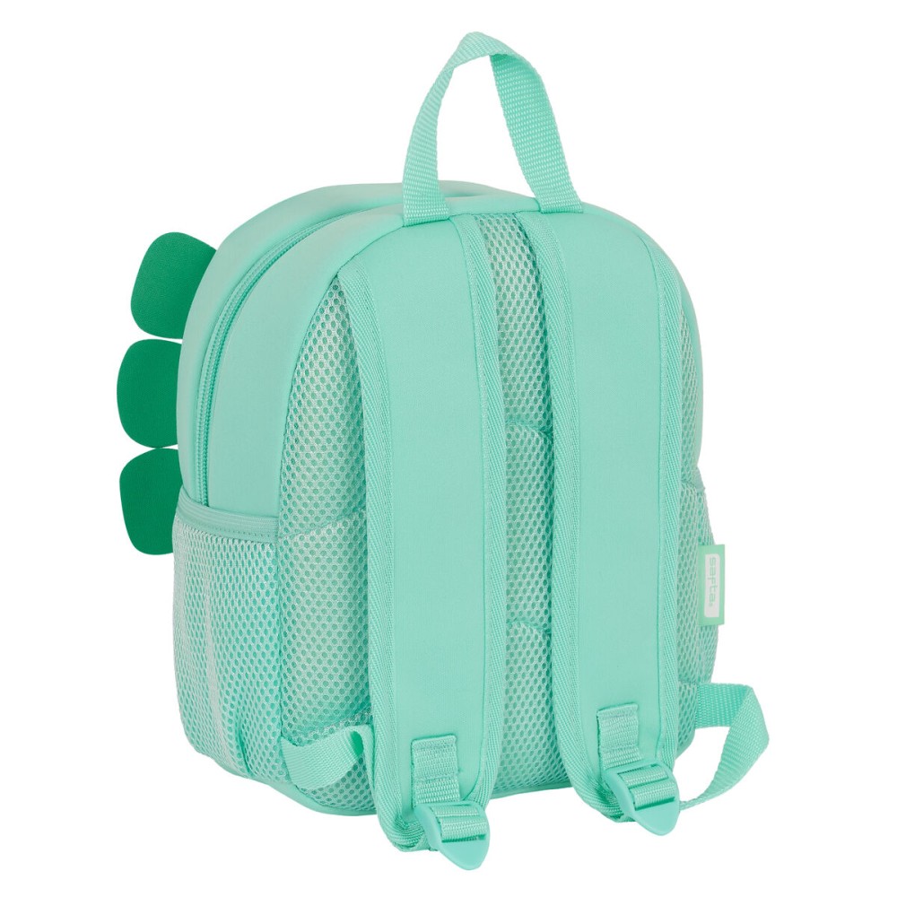 Child bag Safta Dinosaur Green 20 x 25 x 9 cm