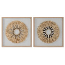 Cadre Home ESPRIT Moderne Cercles 60 x 3,5 x 60 cm (2 Unités)