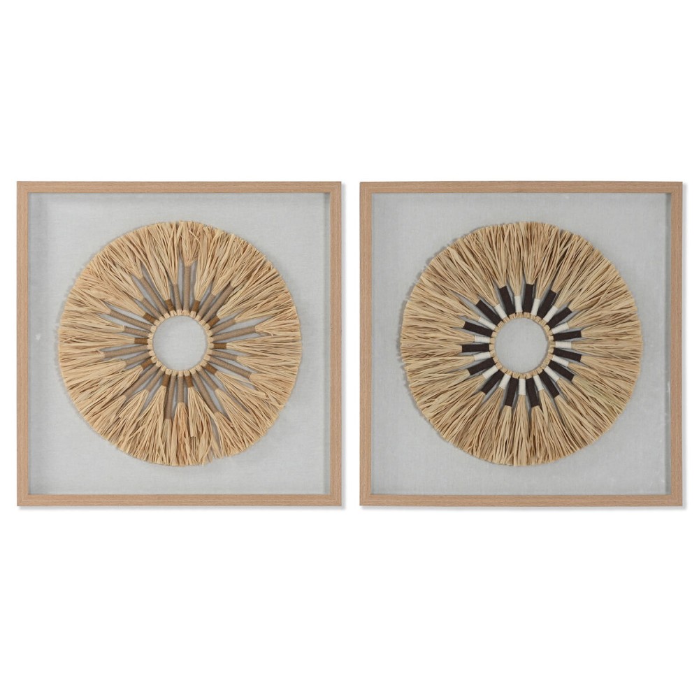 Painting Home ESPRIT Modern Circles 60 x 3,5 x 60 cm (2 Units)