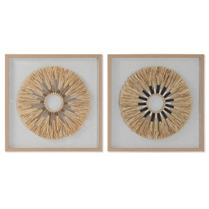 Painting Home ESPRIT Modern Circles 60 x 3,5 x 60 cm (2 Units)