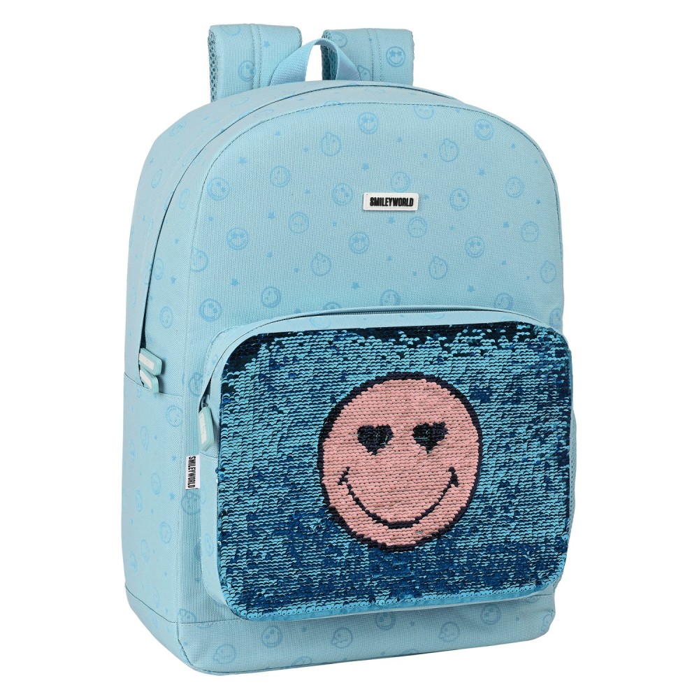 Schulrucksack Smiley M754 Blau 32 x 43 x 14 cm