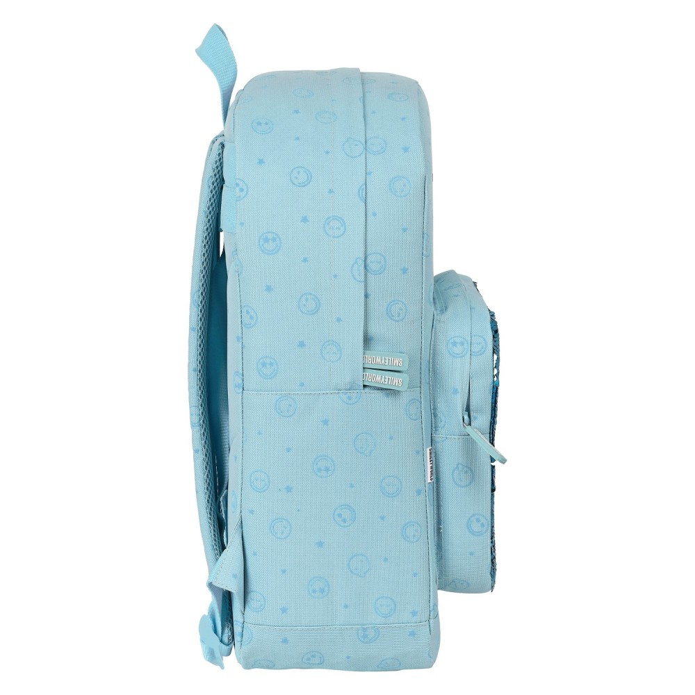 Schulrucksack Smiley M754 Blau 32 x 43 x 14 cm