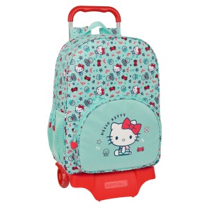 Schulrucksack mit Rädern Hello Kitty Sea lovers türkis 33 x 42 x 14 cm