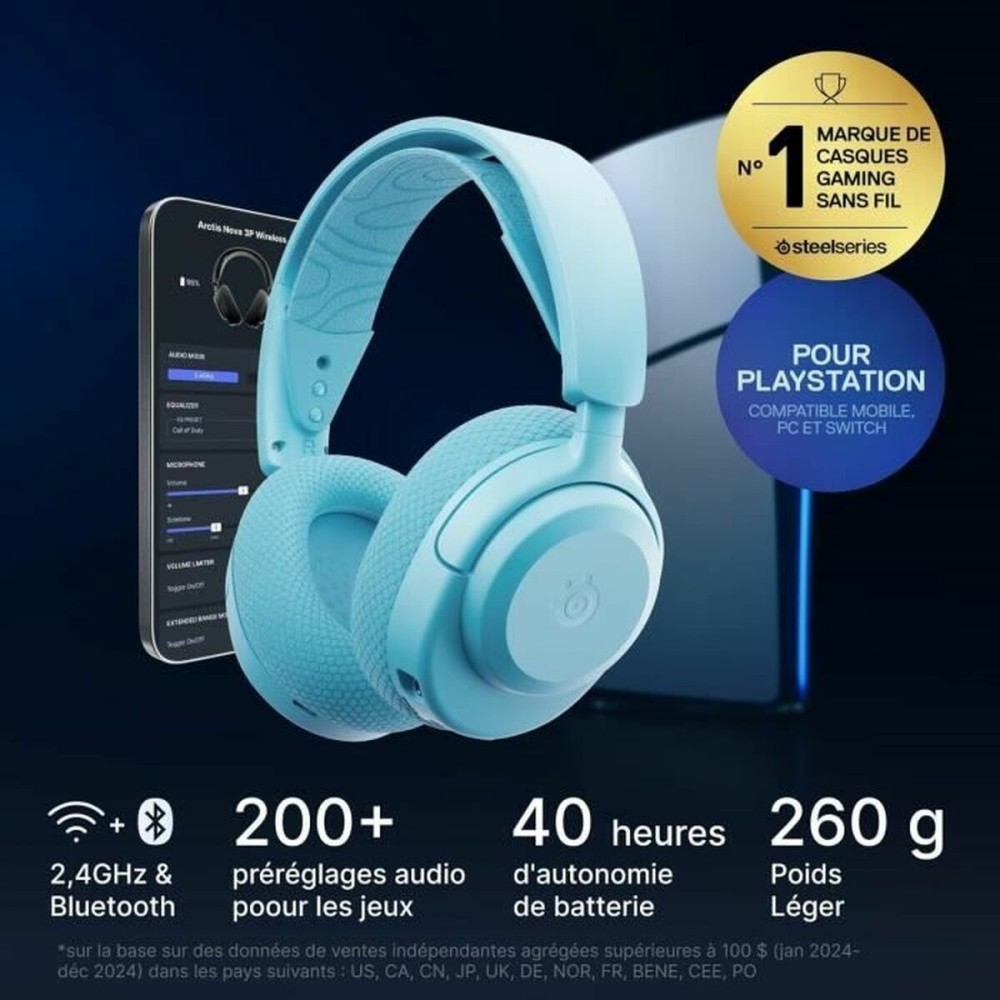 Casque SteelSeries Arctis Nova 3PW Eau