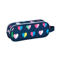 Double Carry-all Benetton Corazones Navy Blue 21 x 8 x 6 cm