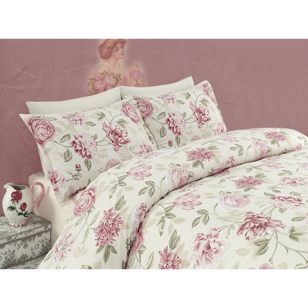 Parure de couette Crème Lit king size 3 Pièces