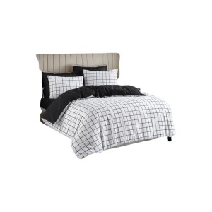 Parure de couette Blanc Lit king size 3 Pièces