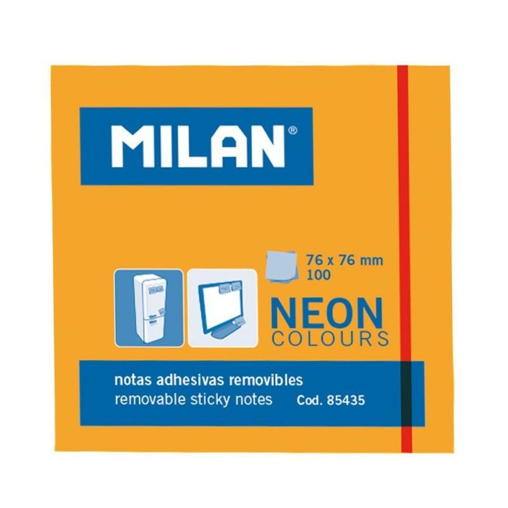 Sticky Notes Milan Orange 76 x 76 mm (10 Units)