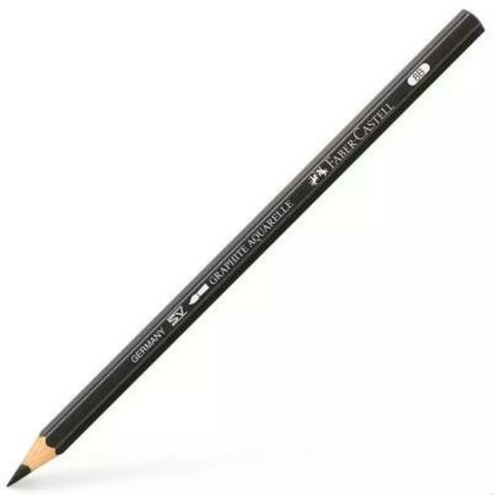 Bleistift Faber-Castell Graphite Aquarelle Aquarell Schwarz Sechseckig 8B (6 Stück)