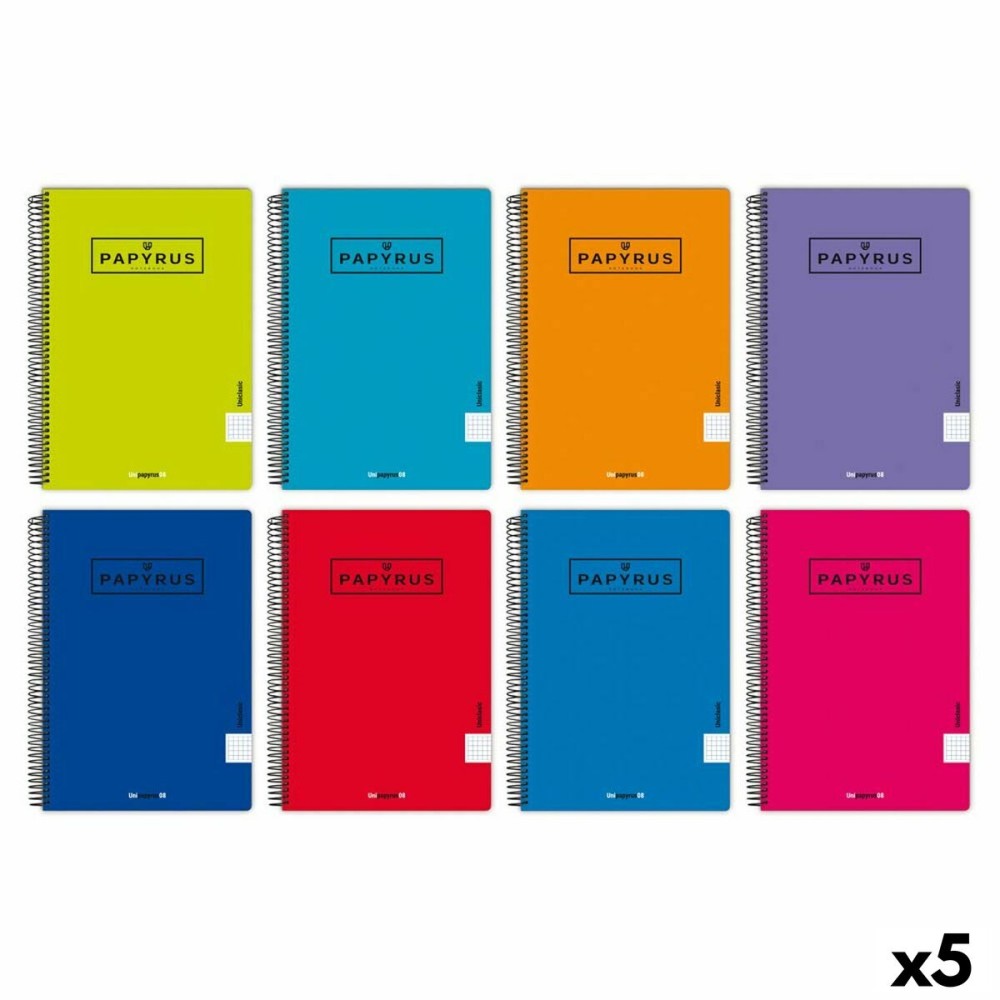 Notebook Papyrus 08-Uniclasic Quarto 80 Sheets (5 Units)