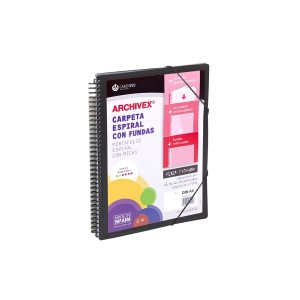 Organiser Folder Carchivo Archivex-Star Black A4