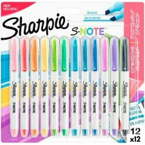 Set of Felt Tip Pens Sharpie S-Note Multicolour 12 Pieces 1-3 mm (12 Units)