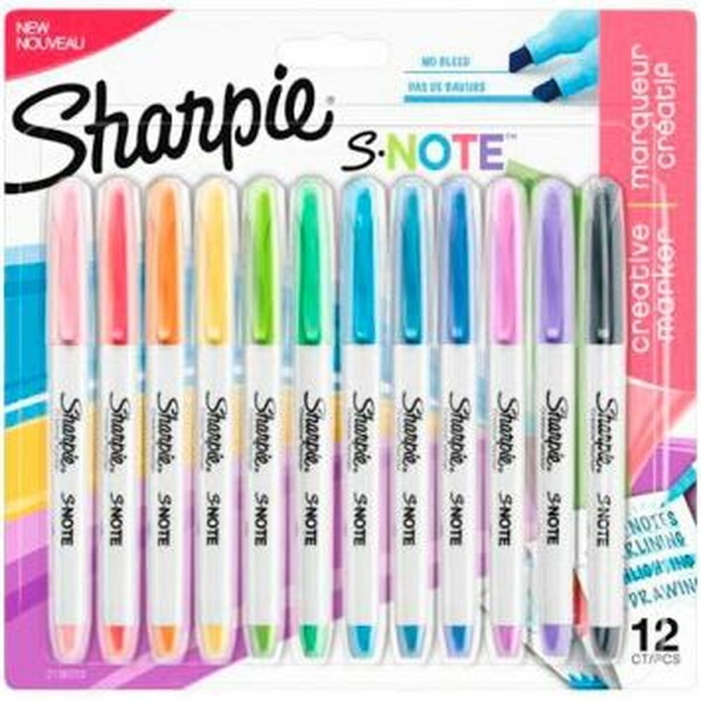 Set of Felt Tip Pens Sharpie S-Note Multicolour 12 Pieces 1-3 mm (12 Units)