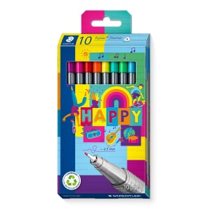 Ensemble de Marqueurs Staedtler Triplus Fineliner 334 10 Pièces Multicouleur