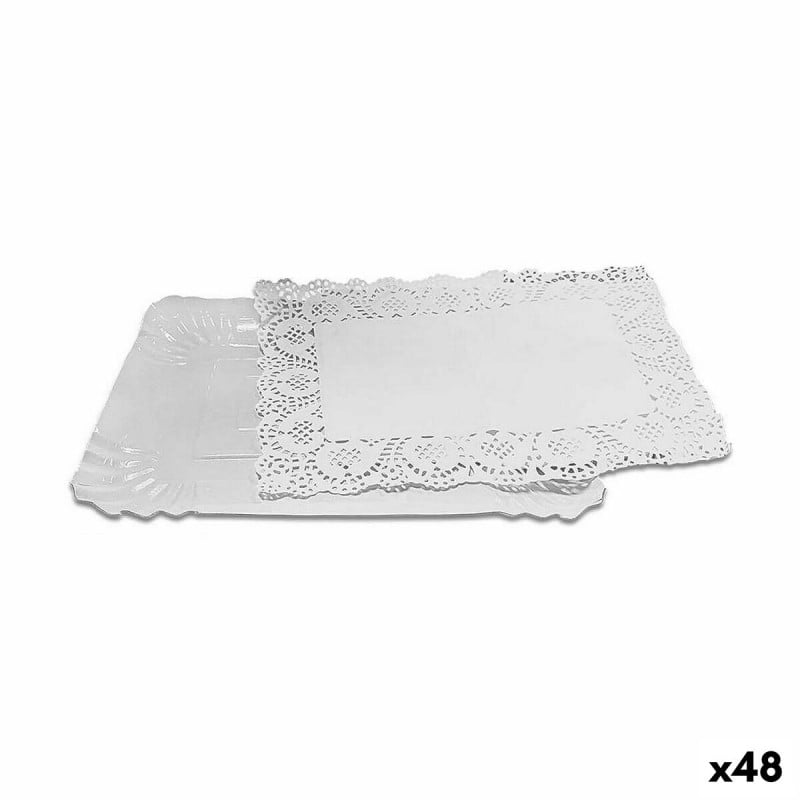 Base de gâteau Algon Blanc 23 x 29,5 x 1 cm (2 Pièces) (48 Unités)