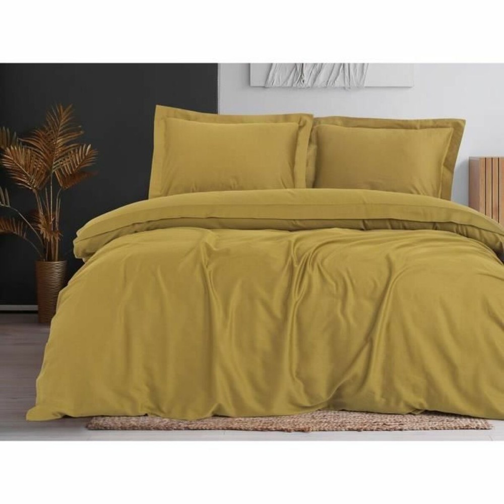 Bettbezug-Set Khaki 220 x 240 cm