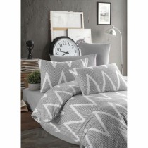 Parure de couette Gris Lit king size 3 Pièces