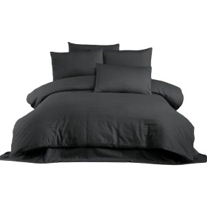 Parure de couette Gris Lit king size 3 Pièces
