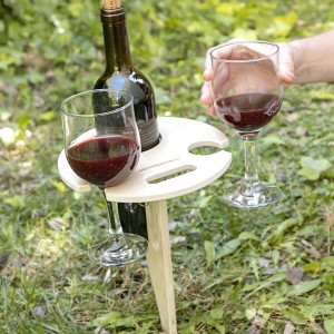 Folding and Portable Wine Table for Outdoors Winnek InnovaGoods WINNEK Wood (Refurbished A)