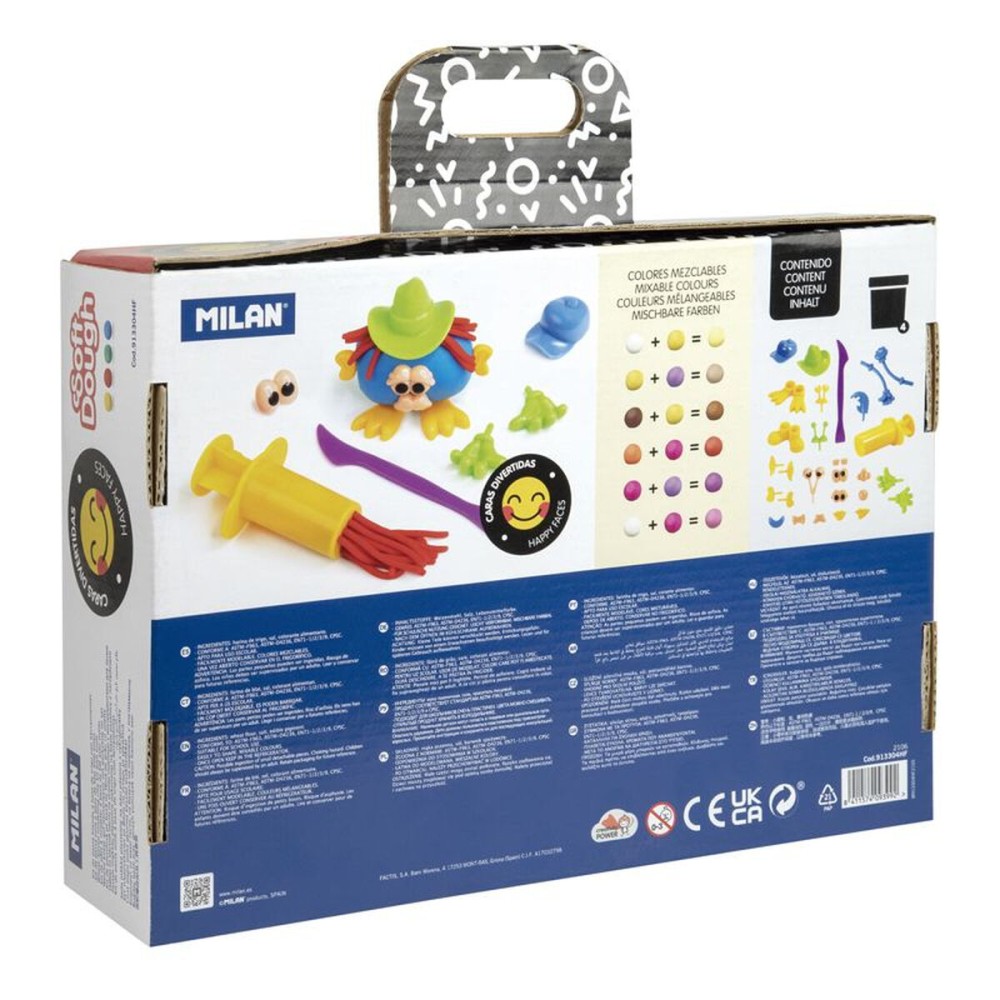 Jeu Créatif de Pâte à modeler Milan Funny Faces (33 Pièces)