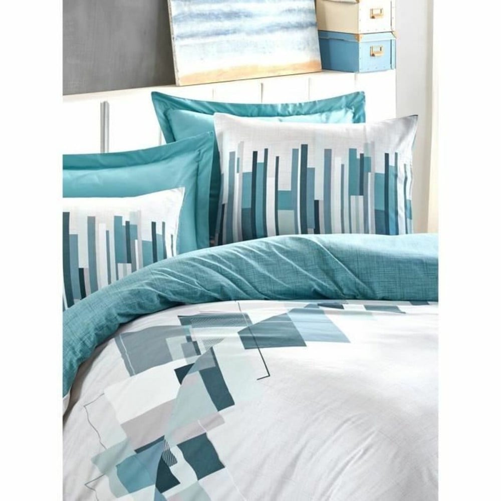 Parure de couette Bleu Blanc 220 x 240 cm