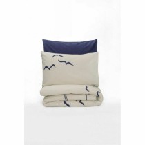 Bettbezug-Set Blau Weiß 220 x 240 cm