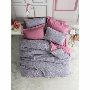 Bettbezug-Set Lila Rosa 220 x 240 cm