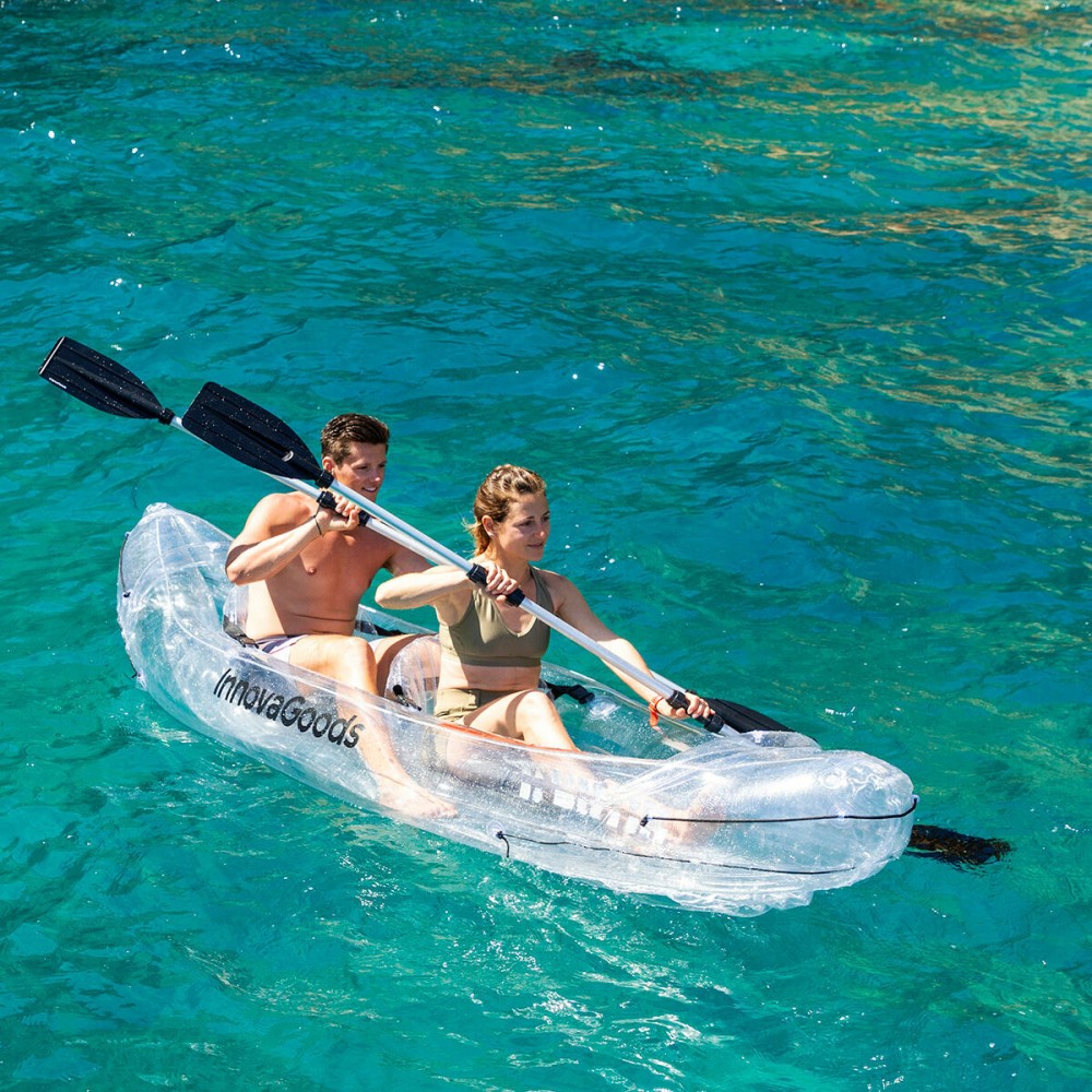 Kayak Gonflable Transparent avec Accessoires Paros InnovaGoods 312 cm 2 places (Reconditionné A)