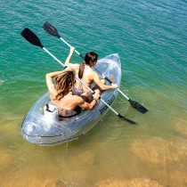 Kayak Gonflable Transparent avec Accessoires Paros InnovaGoods 312 cm 2 places (Reconditionné A)