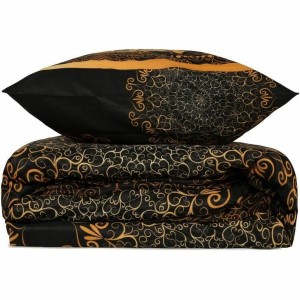 Parure de couette Noir Lit king size 3 Pièces