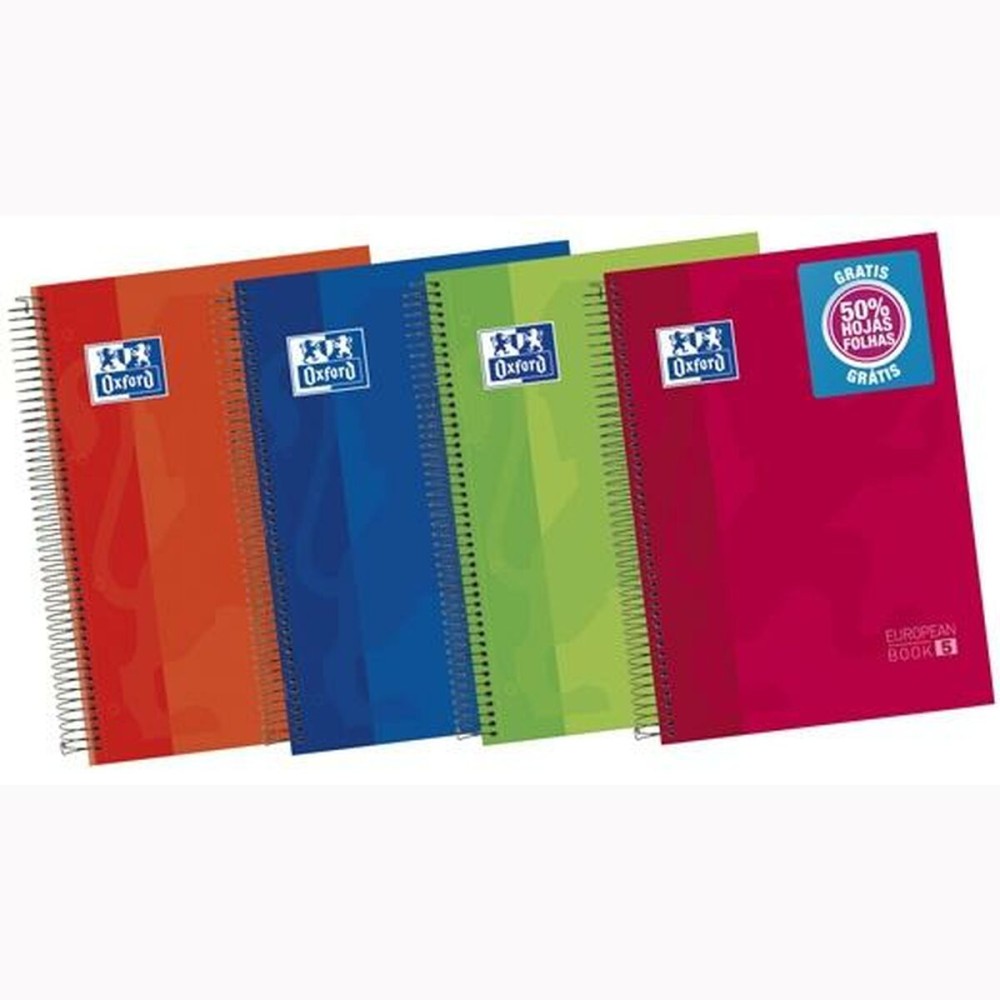 Notebook Oxford Multicolour A4 120 Sheets (5 Units)