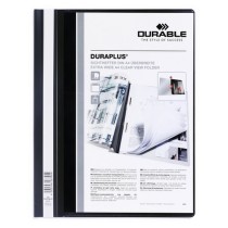 Document Holder Durable Duraplus Black Transparent A4 25 Pieces