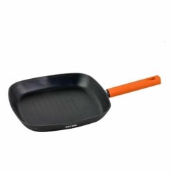 Poêle à Grilller Quttin Gastro Noir Orange 47 x 29,7 x 4 cm (6 Unités)