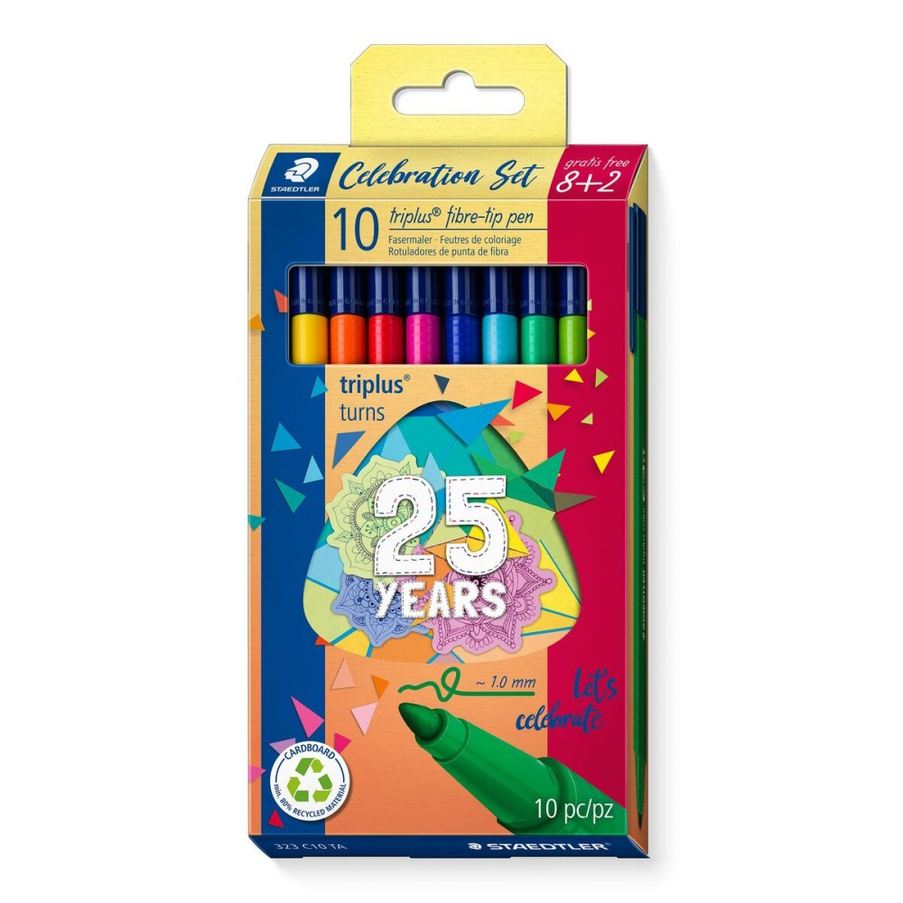 Marker-Set Staedtler Triplus Celebration 10 Stücke Bunt