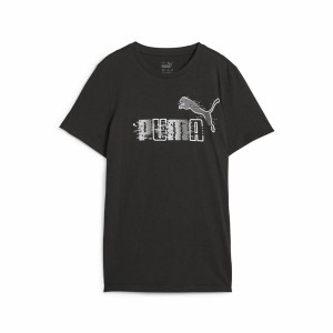 Child's Short Sleeve T-Shirt Puma Ess+ Futureverse Black