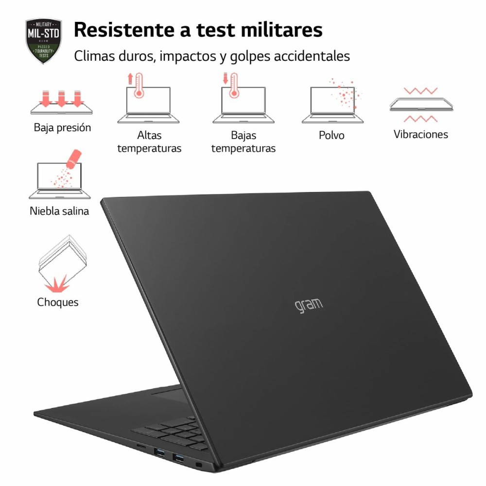 Ordinateur Portable LG 17Z90R-E.AD75B 17" i7-1360P 32 GB RAM 512 GB SSD NVIDIA GeForce RTX 3050 Espagnol Qwerty