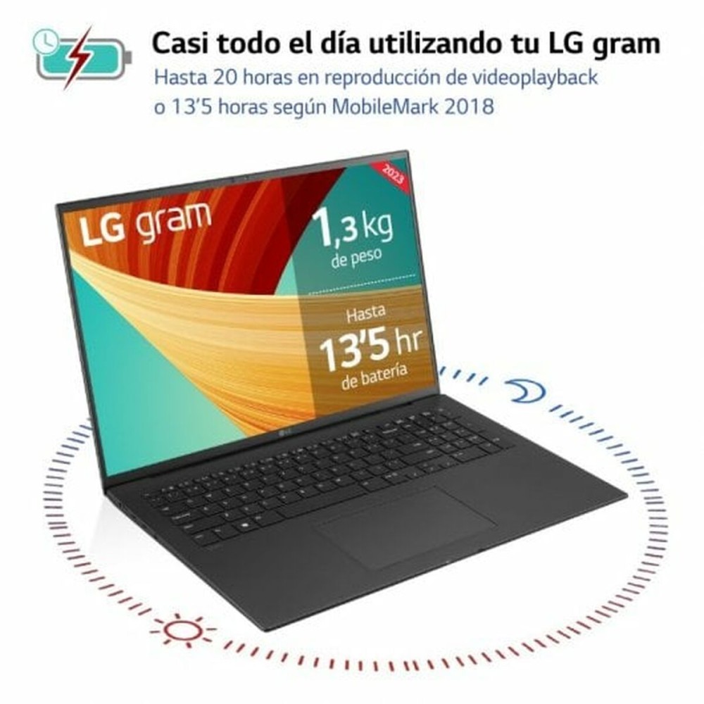 Ordinateur Portable LG 17Z90R-E.AD75B 17" i7-1360P 32 GB RAM 512 GB SSD NVIDIA GeForce RTX 3050 Espagnol Qwerty