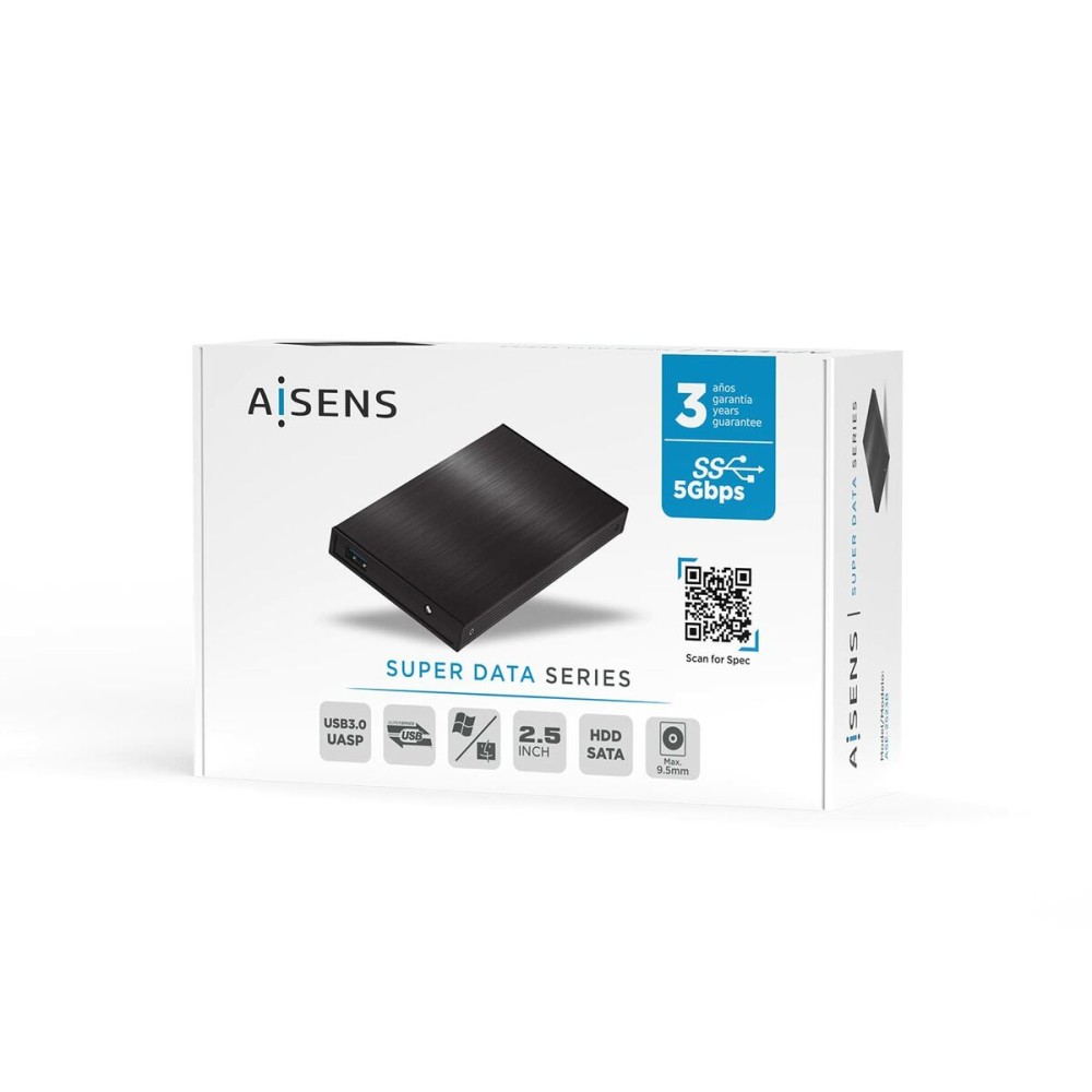 Housing for Hard Disk Aisens ASE-2523B Black 2,5"