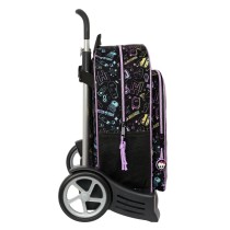 School Rucksack with Wheels Monster High Black 33 x 42 x 14 cm