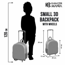 3D School Bag with Wheels Mickey Mouse Scooter Blue Red 26 x 13 x 34 cm