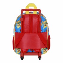 3D School Bag with Wheels Mickey Mouse Scooter Blue Red 26 x 13 x 34 cm