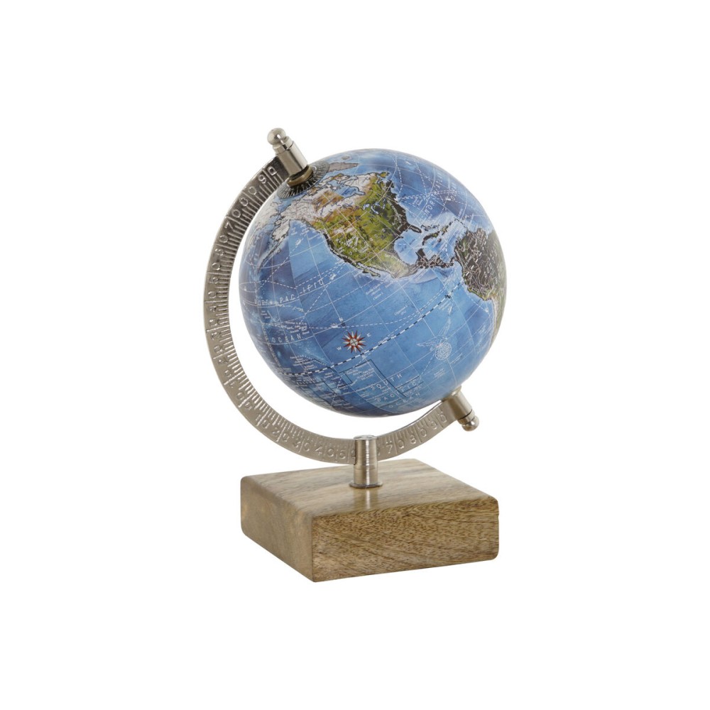 Globe Home ESPRIT Blue Brown PVC Mango wood 14 x 12 x 20 cm