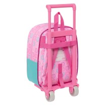 School Rucksack with Wheels Gabby's Dollhouse Party Pink 22 x 27 x 10 cm