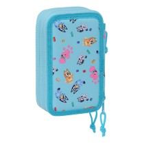 Triple Pencil Case Bluey Sky blue 12,5 x 19,5 x 5,5 cm 36 Pieces