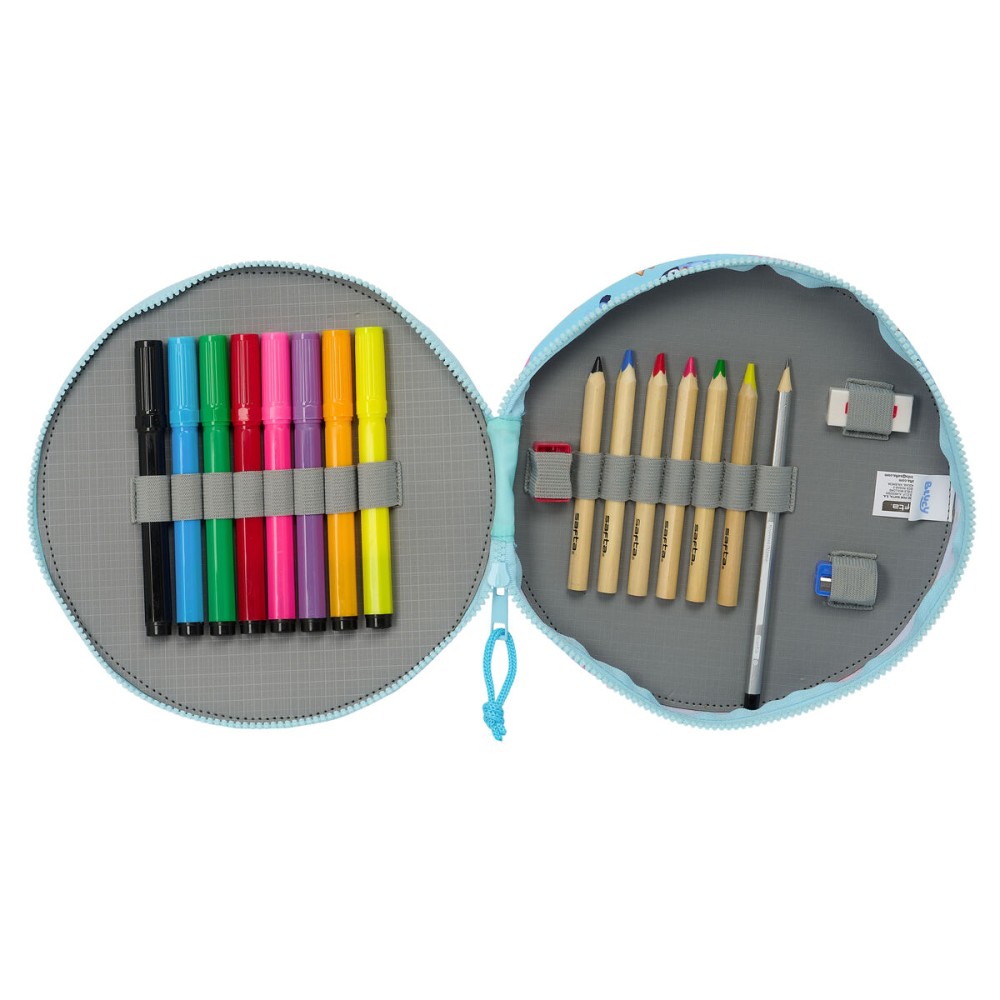 Pencil Case Bluey Sky blue 18 Pieces