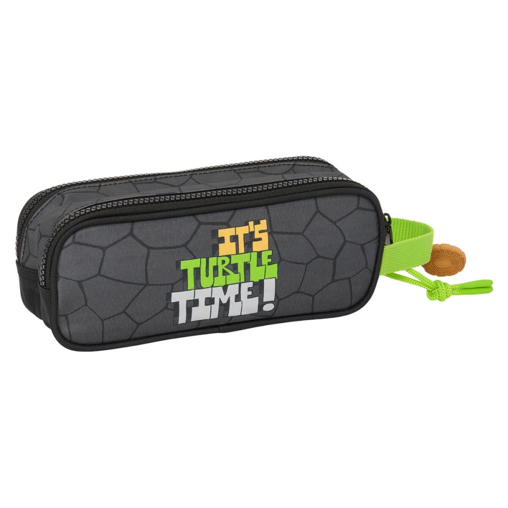 Trousse Fourre-Tout Double Teenage Mutant Ninja Turtles Noir Gris 21 x 8 x 6 cm